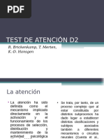 Características y Aplicación del Test D2 | PDF | Atención | Sicología