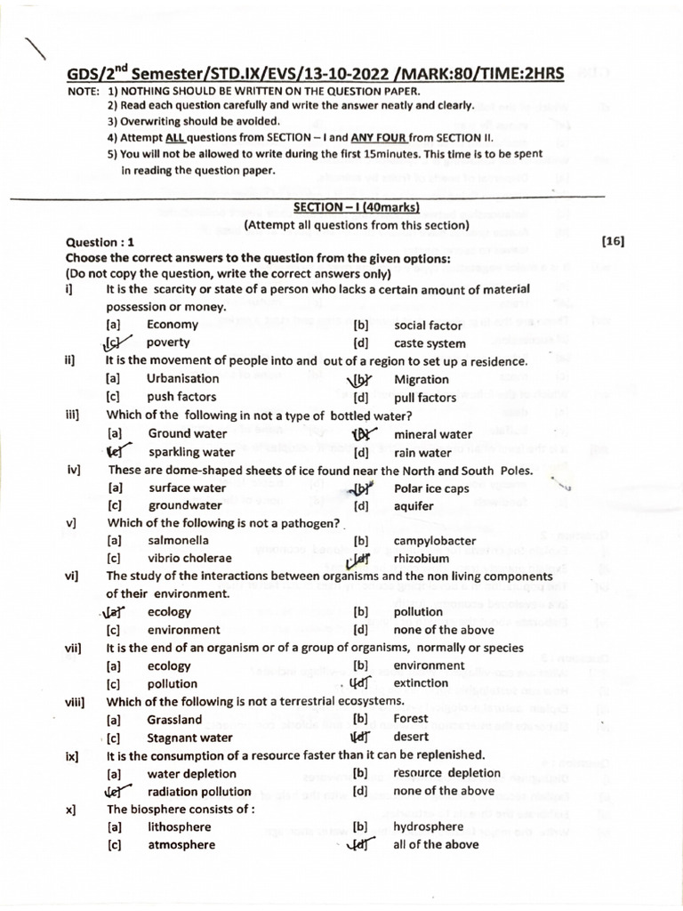 2nd semester Evs | PDF
