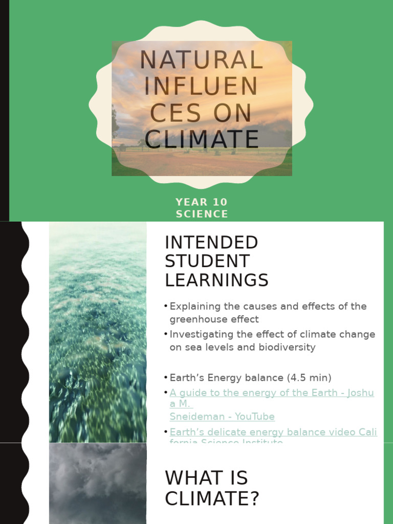 Natural Climate Influences Explained | PDF | Greenhouse Effect | Earth