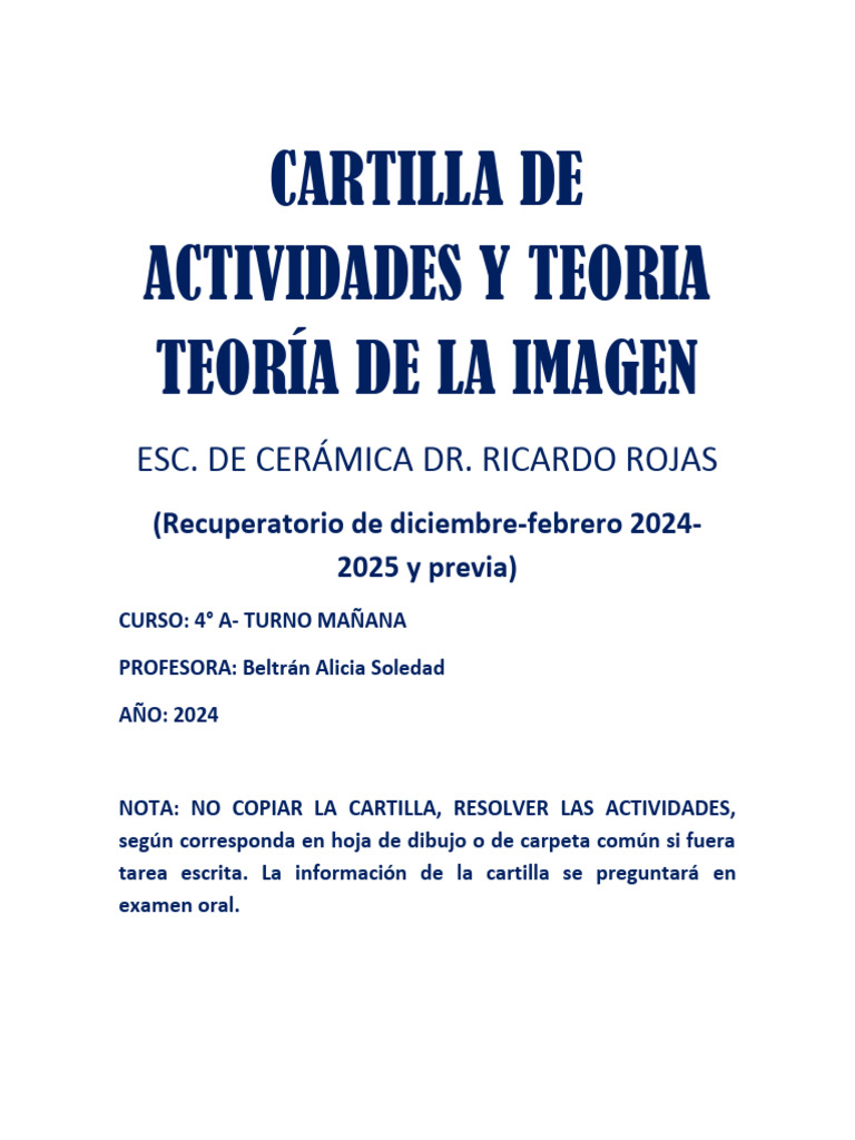 Cartilla Teoria de La Imagen | PDF | Color | Rojo