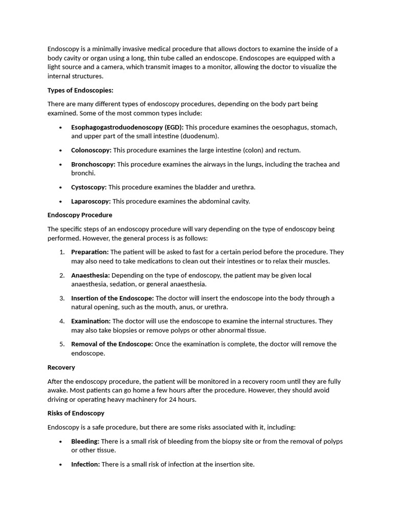 Endoscopy Pdf Endoscopy Digestive System