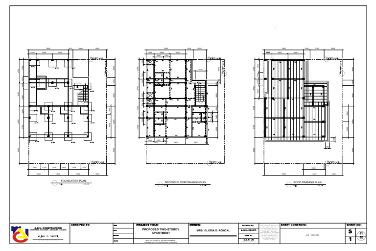 Proposed Two-Storey Apartment Plans | PDF