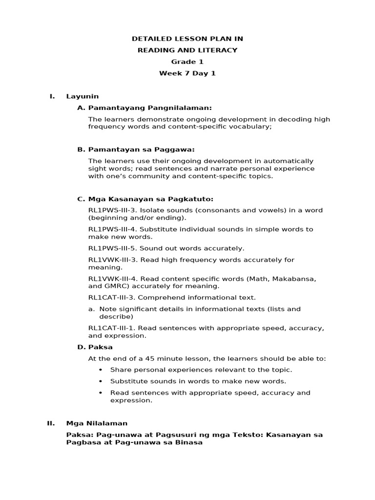 DTLP Reading and Lit. by ALECZ | PDF
