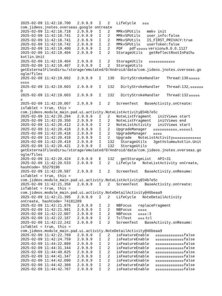 App Lifecycle and Storage Logs | PDF | Computer Programming