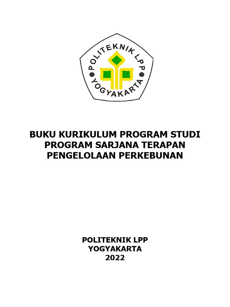 Kurikulum Program Studi Pengelolaan Perkebunan | PDF