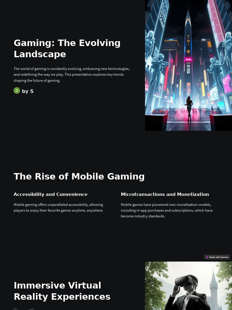 Future Trends in Gaming Industry | PDF | Virtual Reality | Entertainment