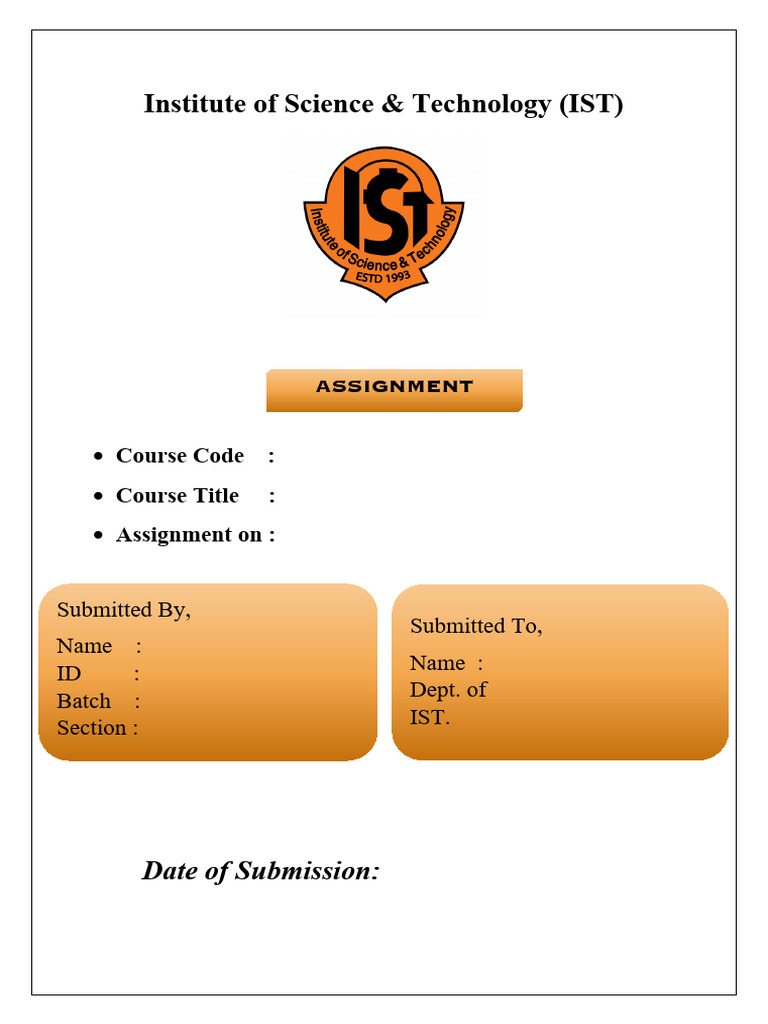 IST Assignment Submission Template | PDF