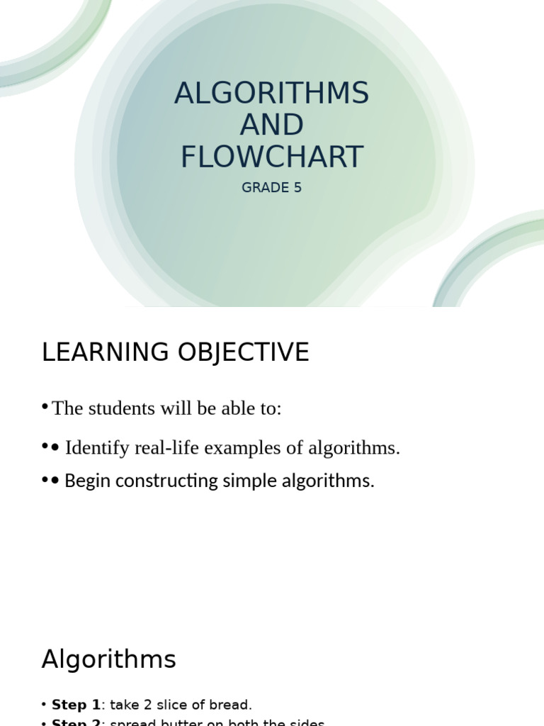 ALGORITHMS AND FLOWCHART | PDF