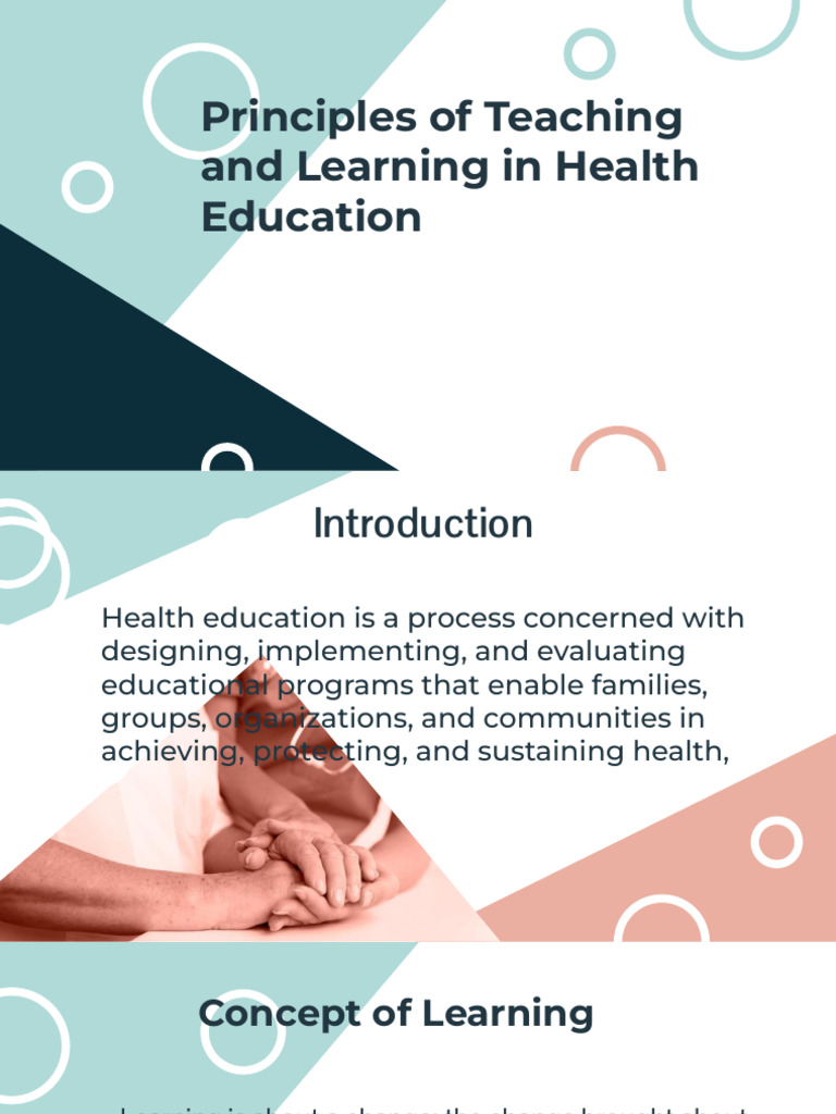 Health Education Teaching Principles | PDF | Learning | Teachers