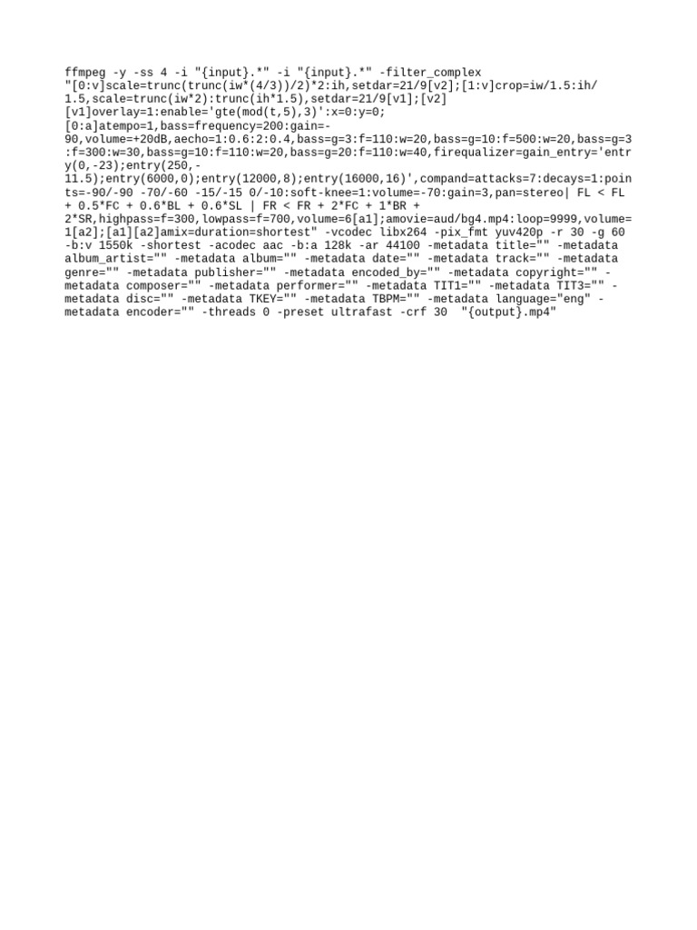 Advanced FFmpeg Scripting Guide | PDF