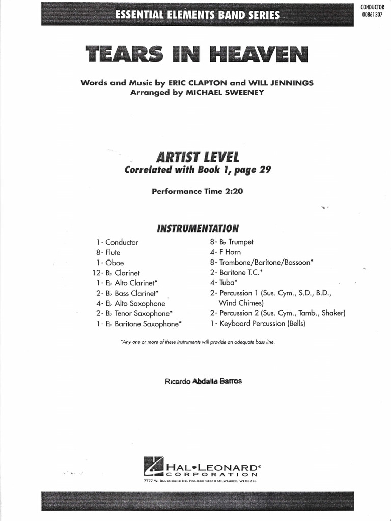Tears in Heaven | PDF | Musical Instruments | Compositions