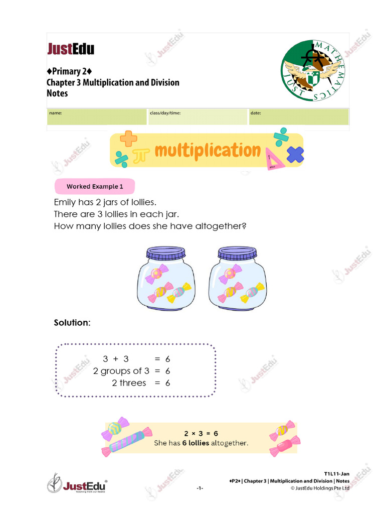 P2 (2in1) C3 Multiplication and Division Notes | PDF
