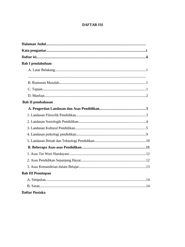Daftar Isi | PDF