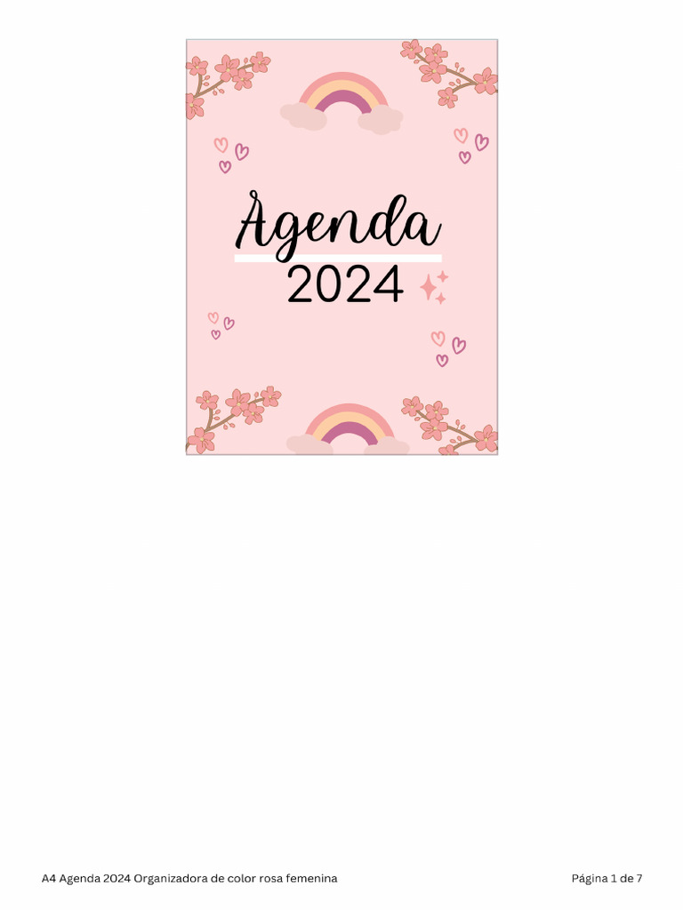 A4 Agenda 2024 Organizadora de color rosa femenina_20231229_104123_0000 ...