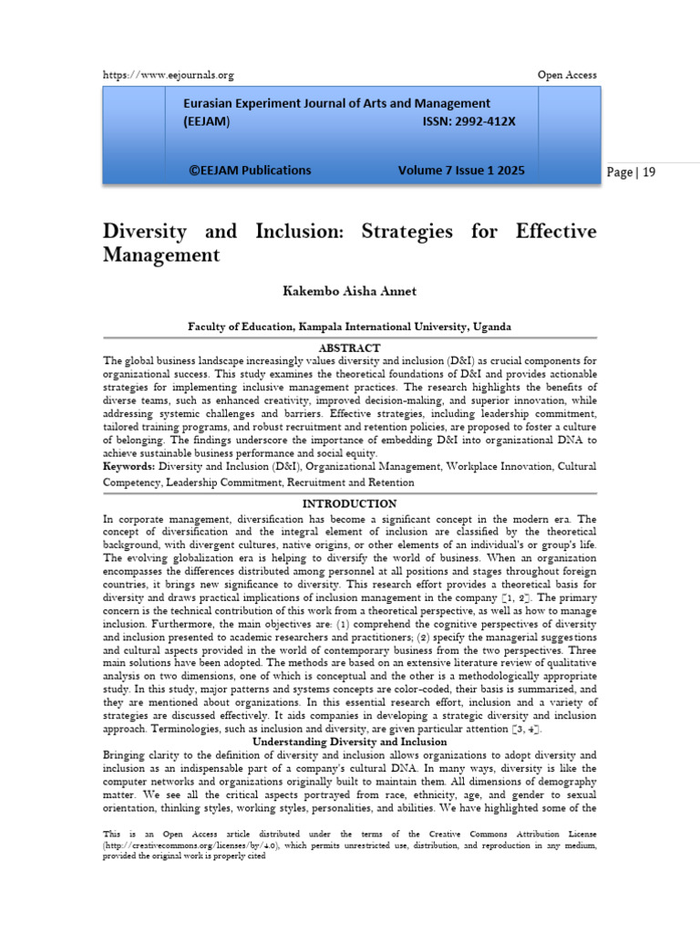 Effective Diversity & Inclusion Strategies | PDF | Diversity (Business ...