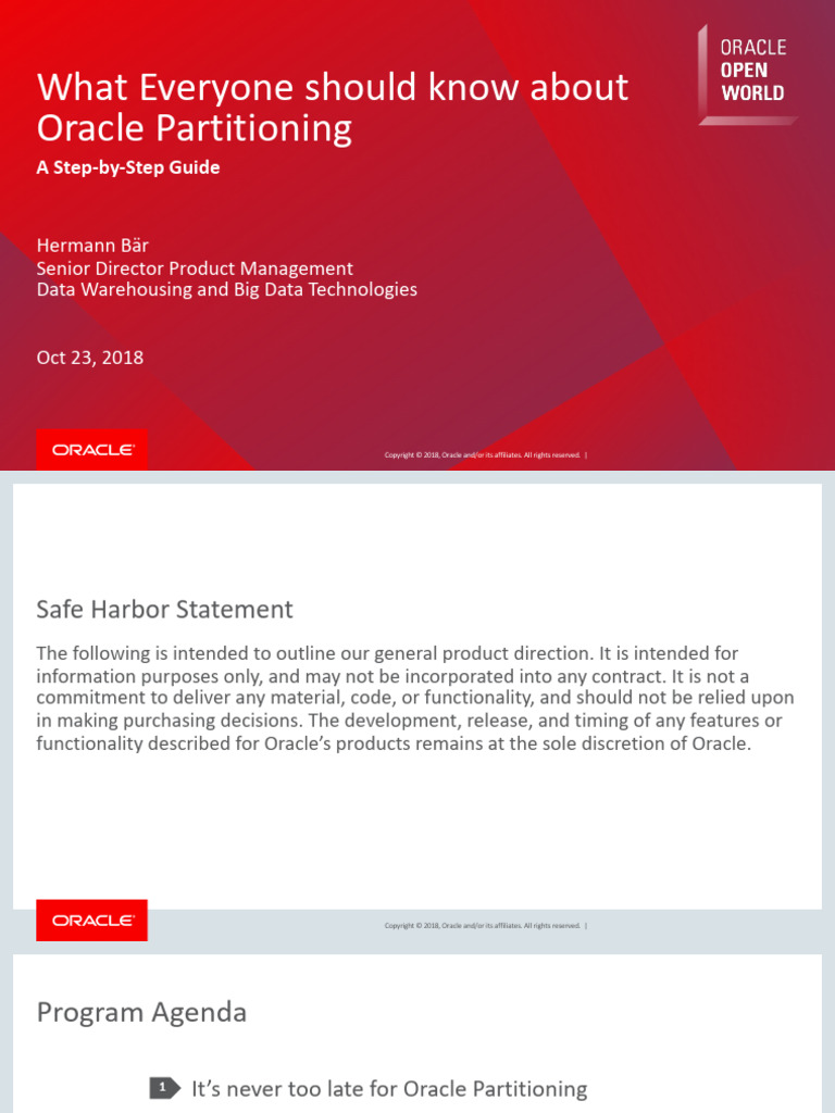 OW2018 Partitioning Ext 1540564870562001kmyu | PDF | Oracle Corporation ...