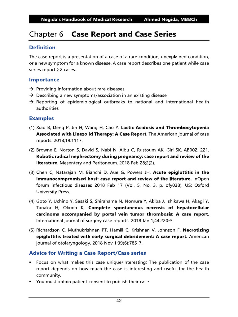 Chapter 6, Case Report & Case Series | PDF