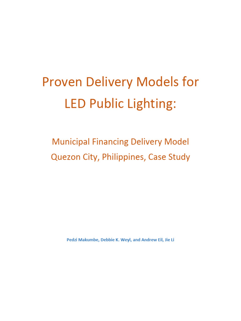 Quezon City - Proven LED Delivery Models8 - Optimized - Final | PDF ...