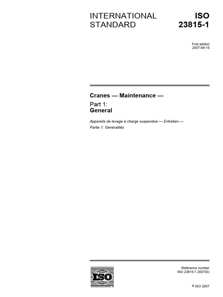 Iso 23815 1 2007 | PDF | International Organization For Standardization