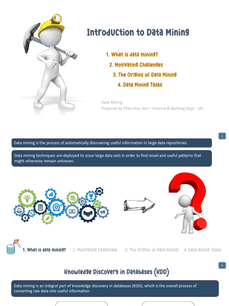 Chapter 1 - Introduction To Data Mining - Slide | PDF | Data Mining | Data