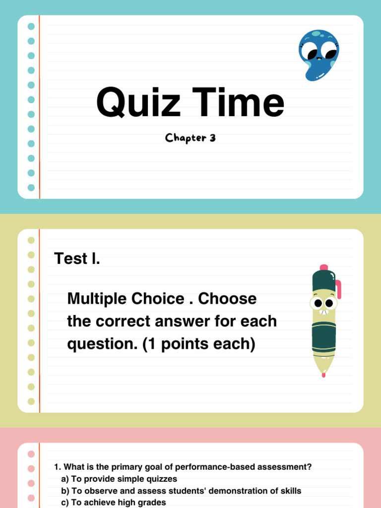 Performance-Based Assessment Quiz | PDF