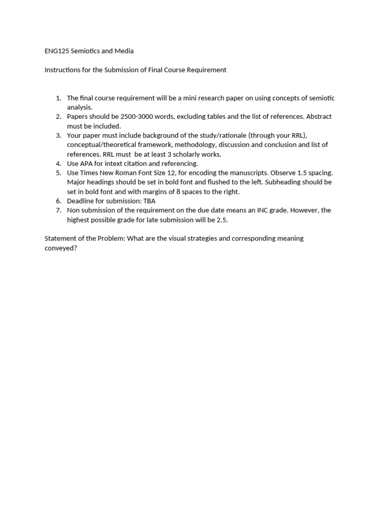 Semiotic Analysis Research Paper Guide | PDF