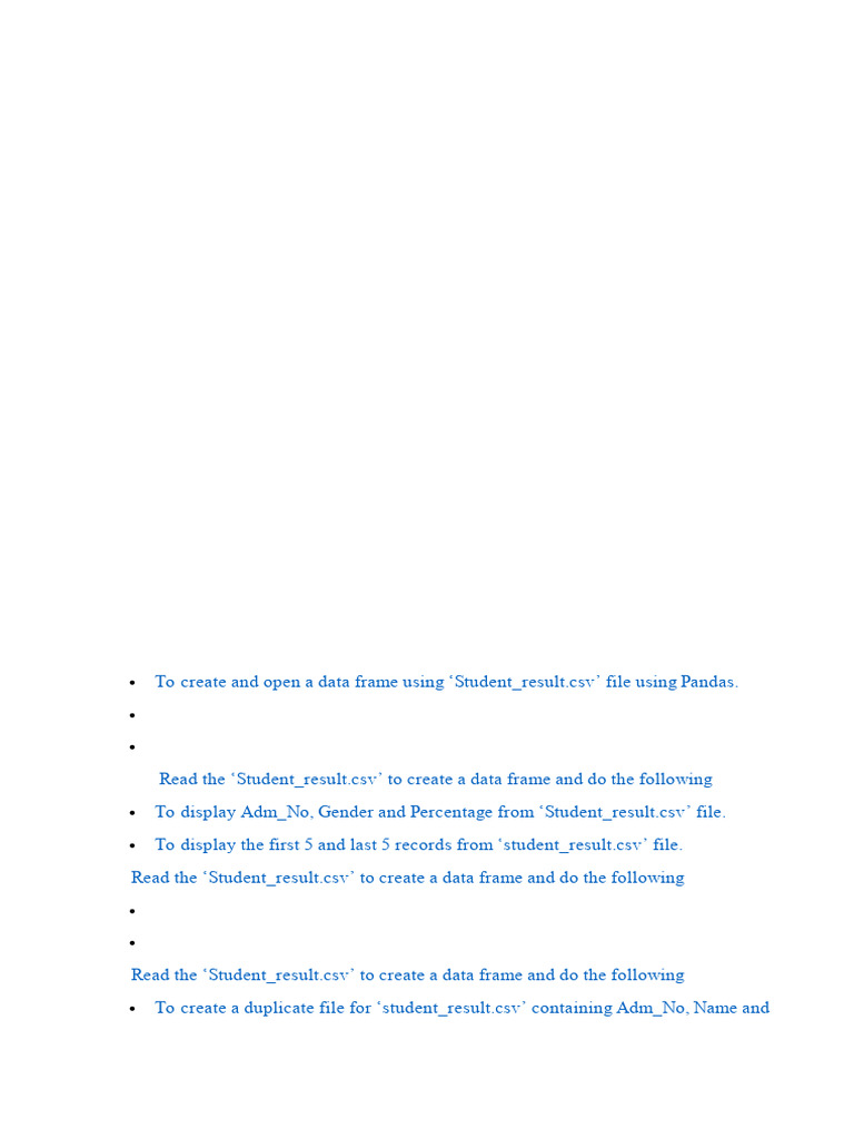 Python Pandas Practical Exercises | PDF