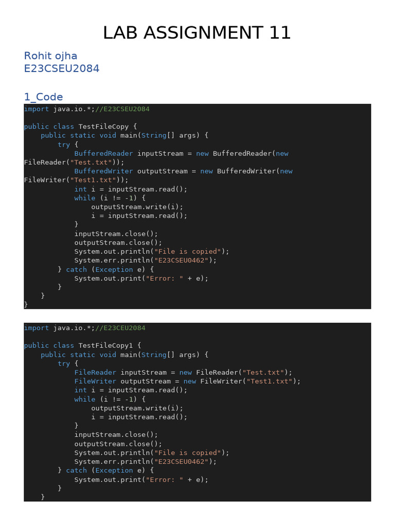 E23cseu2084 Doc-20240426-Wa0002. | PDF | Java (Programming Language ...