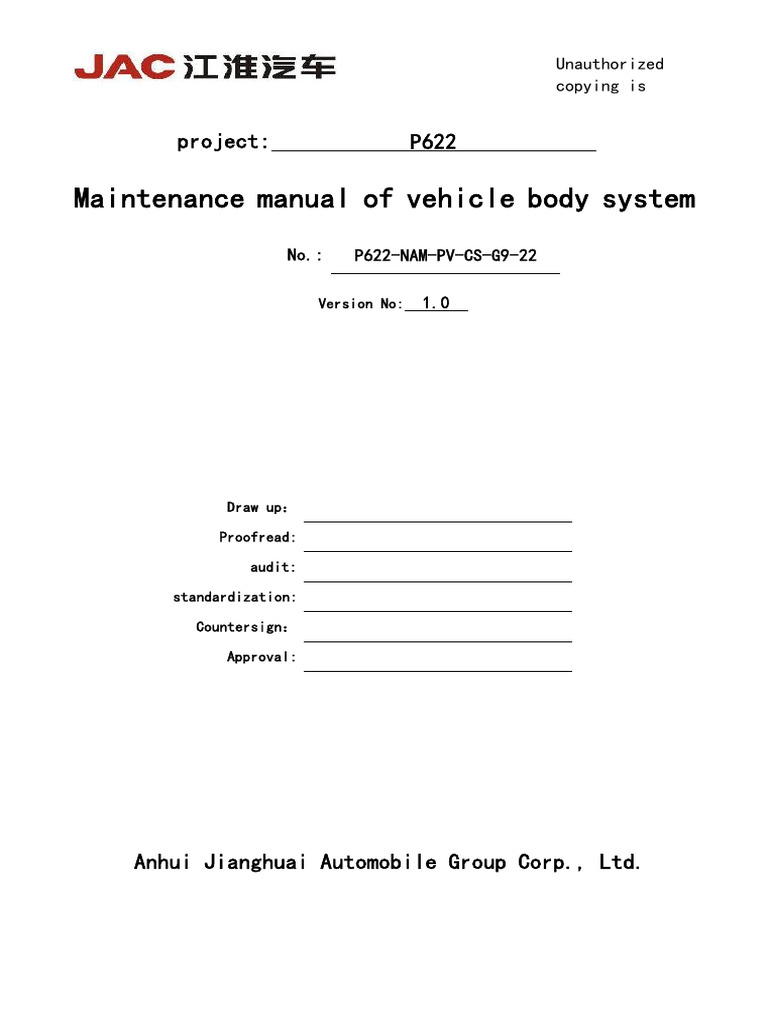 【EN】Vehicle body system-T8 Pickup | PDF | Nut (Hardware) | Manual ...