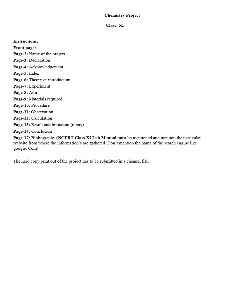 Xi Project Format | PDF