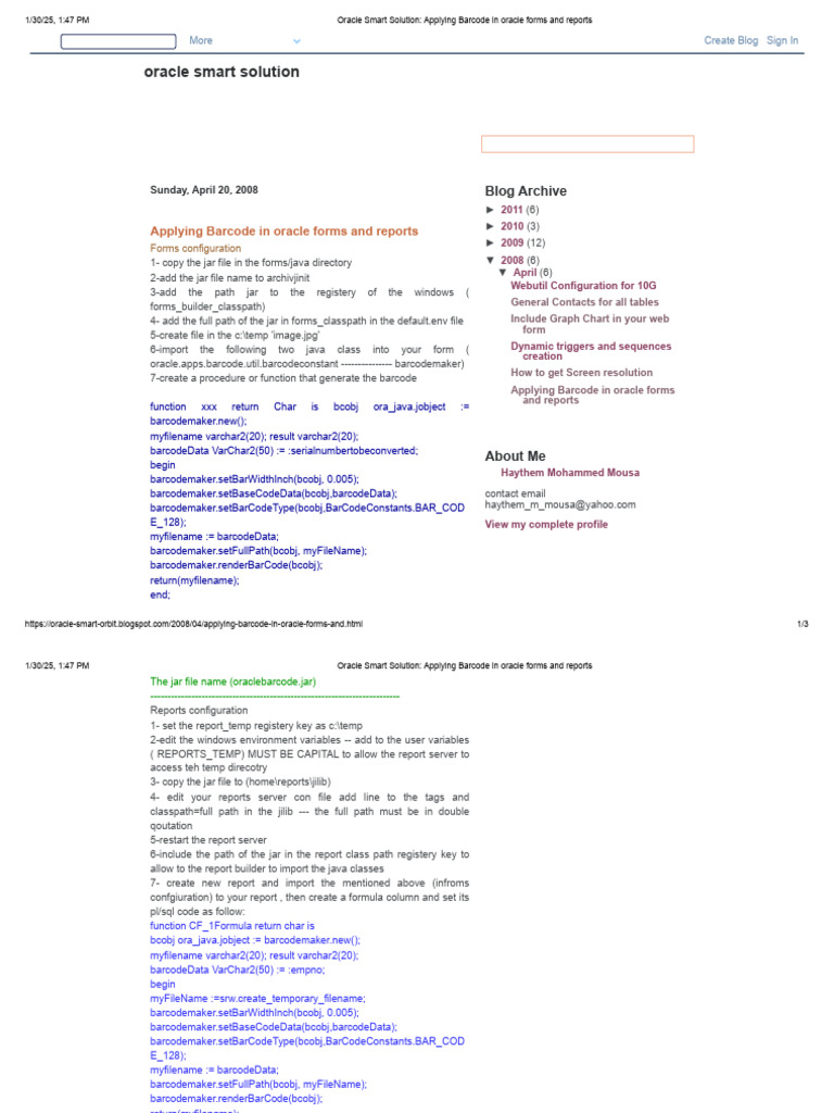Integrating Barcodes in Oracle Forms | PDF | Windows Registry | System ...