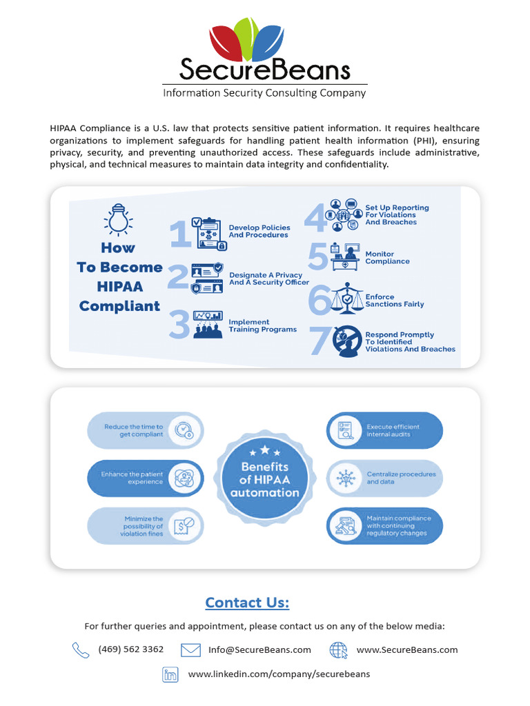 HIPAA Compliance Overview and Contact Info | PDF