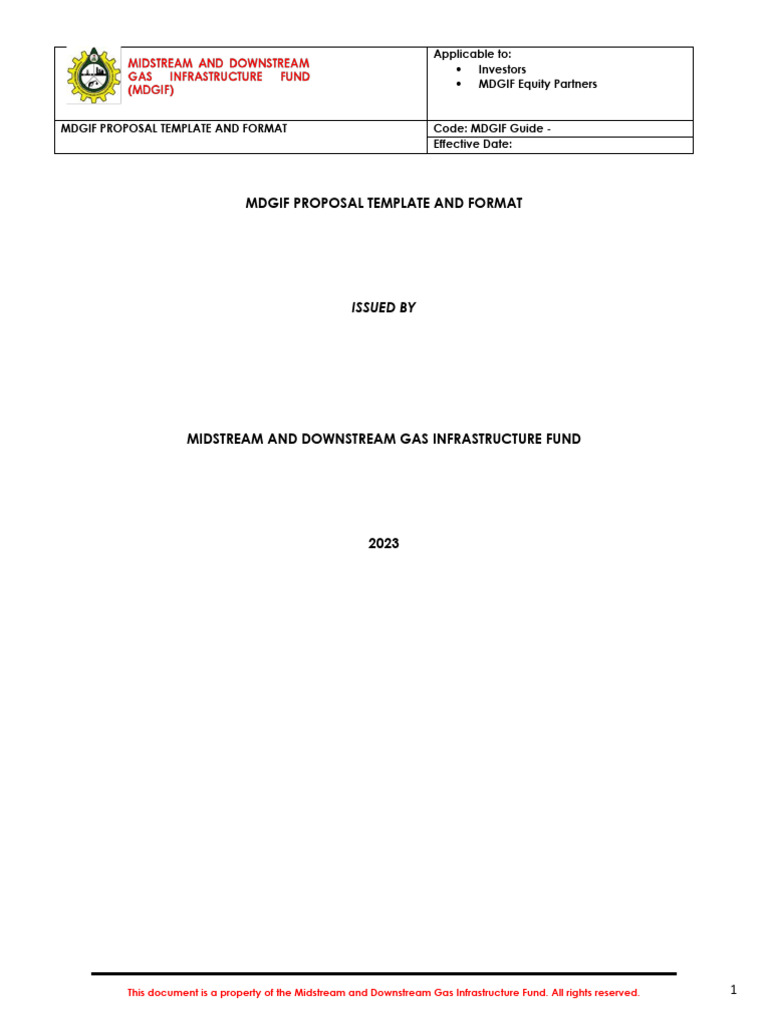 Mdgif Proposal Template and Format | PDF | Net Present Value | Business