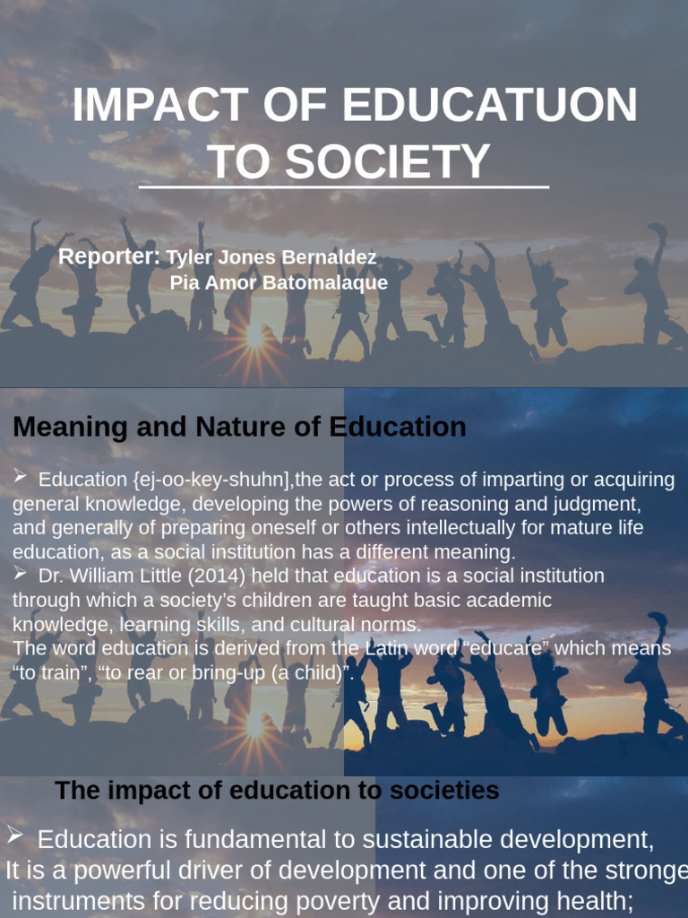 Education's Impact on Society | PDF | Poverty | Poverty & Homelessness