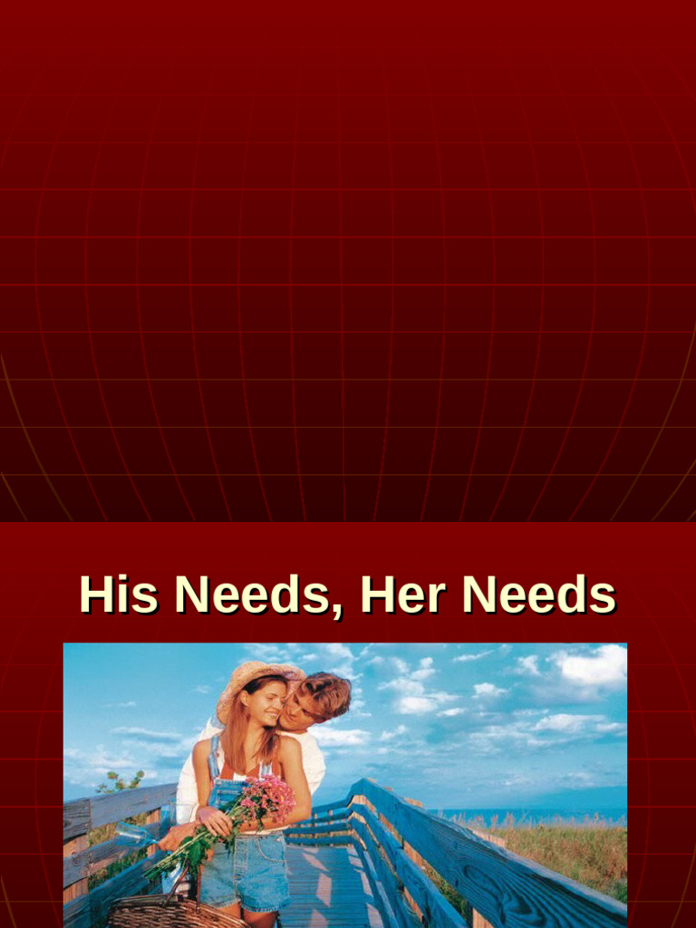 His Needs, Her Needs PDF Wife Marriage
