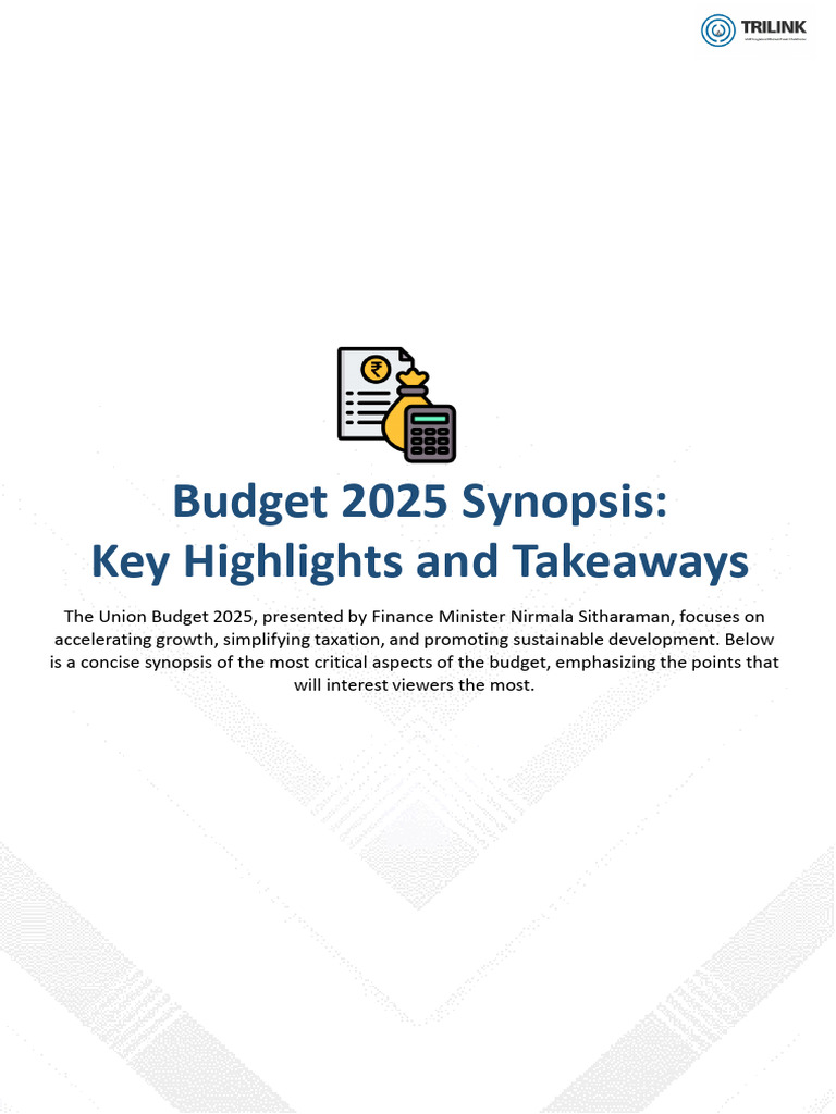 Union Budget 2025(Highlights)_portrait | PDF | Taxes | Income Tax