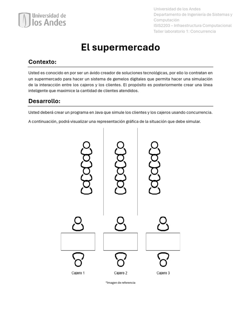 Simulación de Cajeros en Supermercado Java | PDF | Java (lenguaje de ...