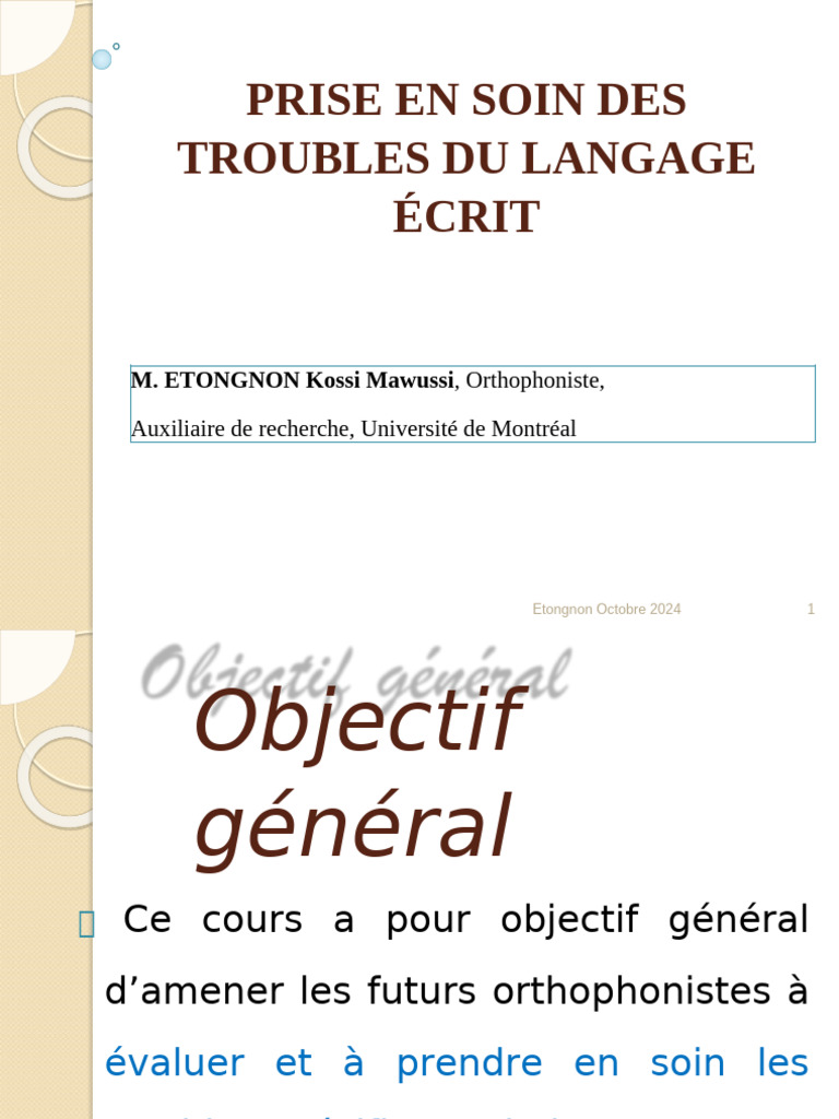 Évaluation des TSLE en orthophonie | PDF | Dyslexie | Apprentissage