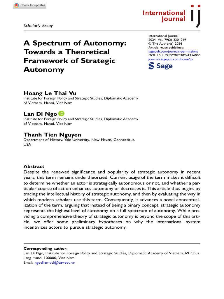 Understanding Strategic Autonomy | PDF | Autonomy | European Union