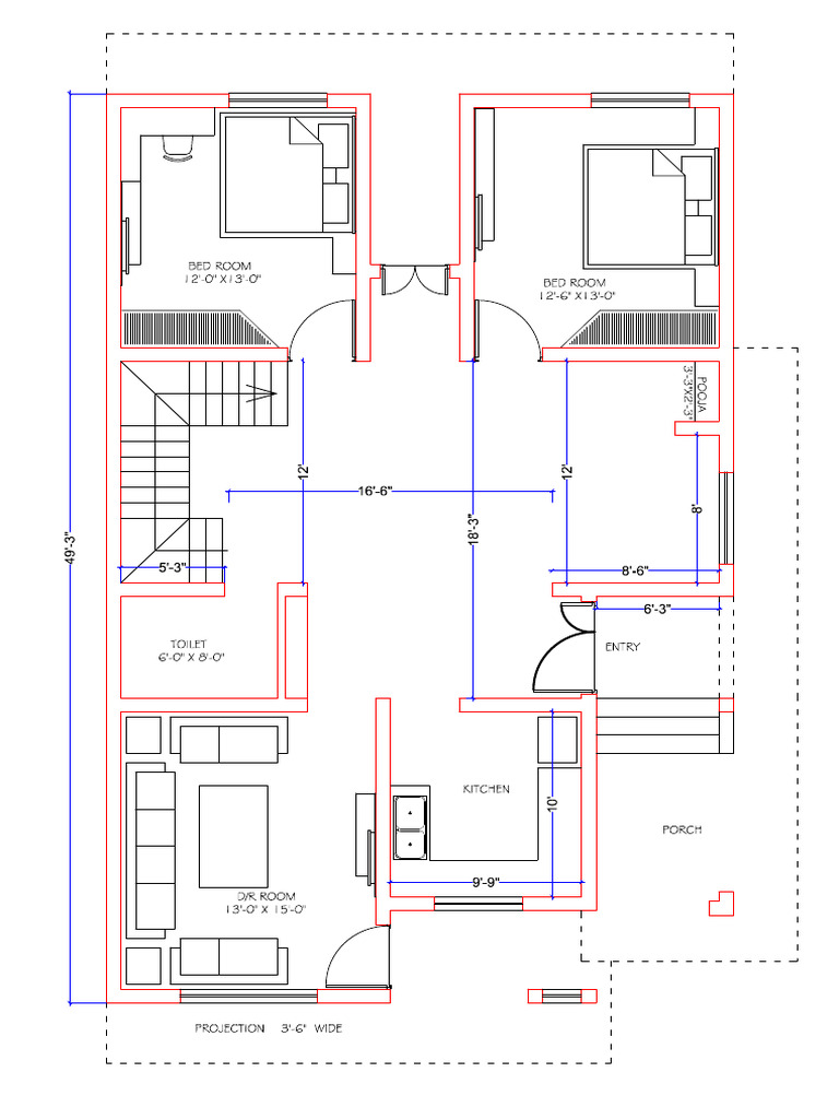 Dwajaya House Floor Plan Dimensions | PDF