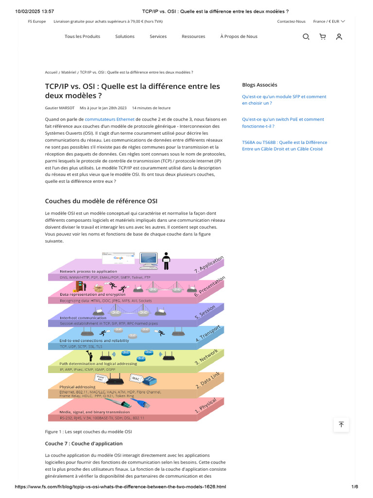 Différences entre TCP/IP et OSI | PDF | Suite des protocoles Internet ...