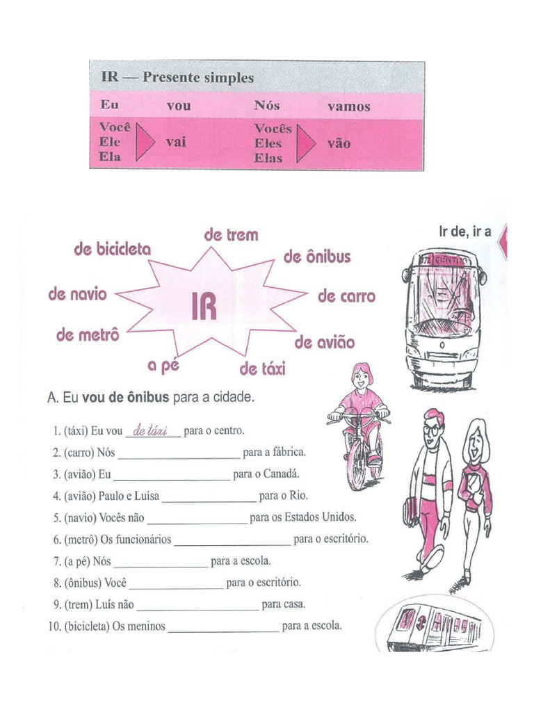Exercício Verbo Ir | PDF