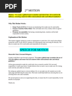 How to Raise a Motion in MUN | PDF