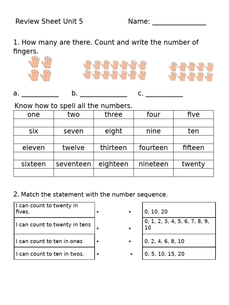 Review Sheet Unit 5 | PDF | Shape | Linguistic Morphology