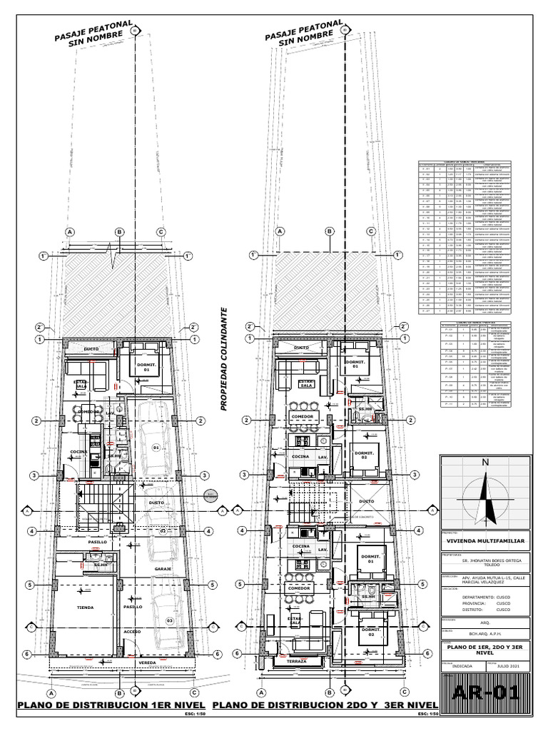 Planos de Vivienda Multifamiliar | PDF