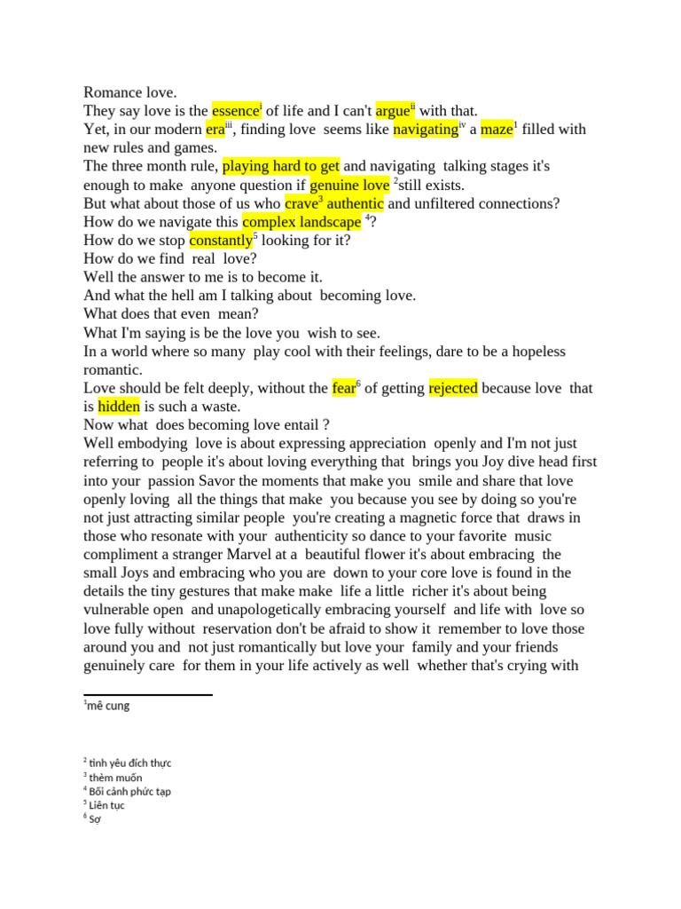 Romance Love | PDF | Love