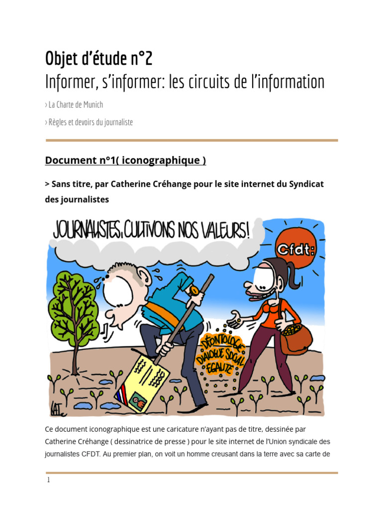 Circuits de l'information et déontologie | PDF | Journaliste | Journalisme