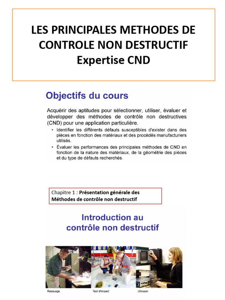Méthodes de Contrôle Non Destructif CND | PDF | Contrôle non destructif ...