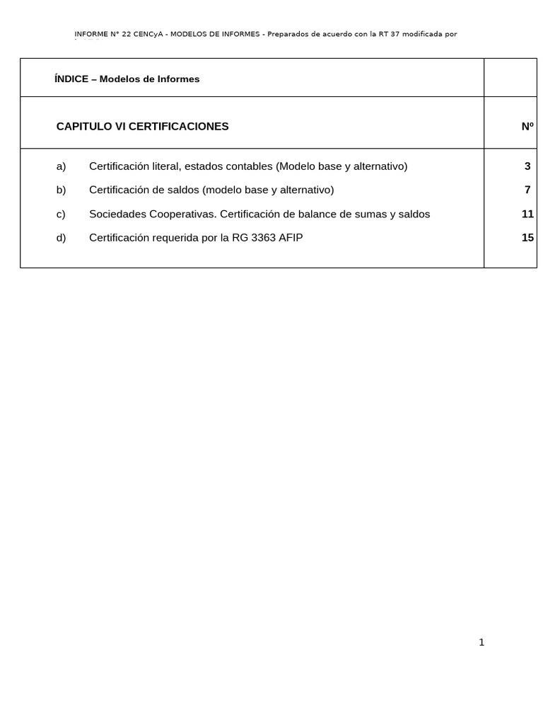 Informe 22 VI Certificaciones - docx-M5IjurA6N5 | PDF | Contador ...