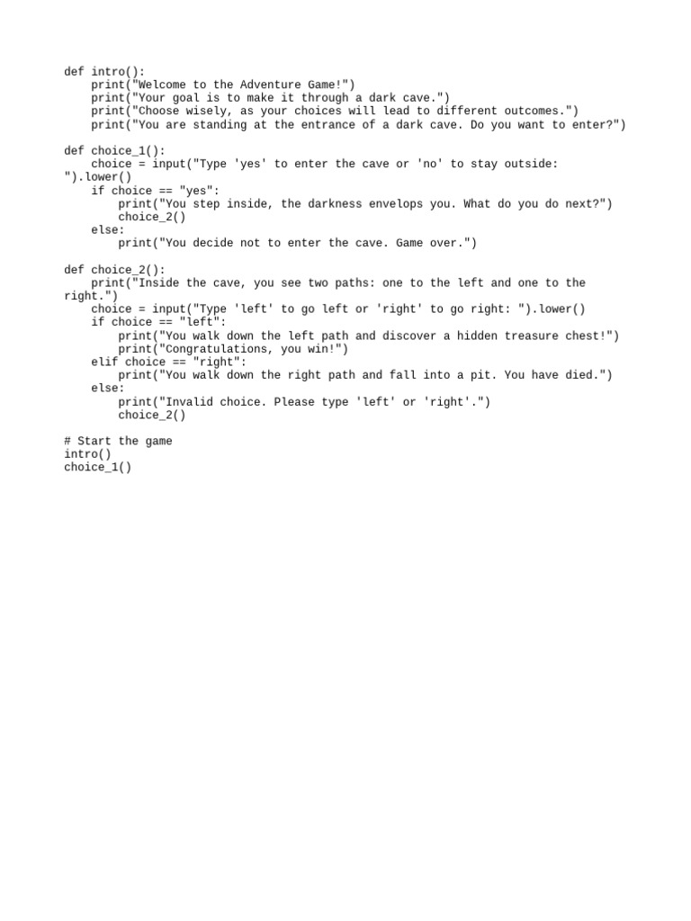 Adventure Py | PDF